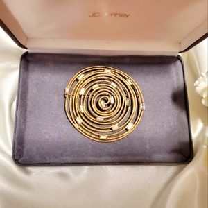 Stunning Big Vintage Brooch ~ Unique Brooch Rhinestones